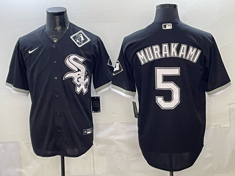 2026 Men Nike Chicago White Sox #5 Murakami black MLB Jersey 0410006